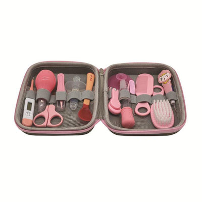 Baby Grooming Kit 12 PC Set Hard Cover- Pink - Kyndle
