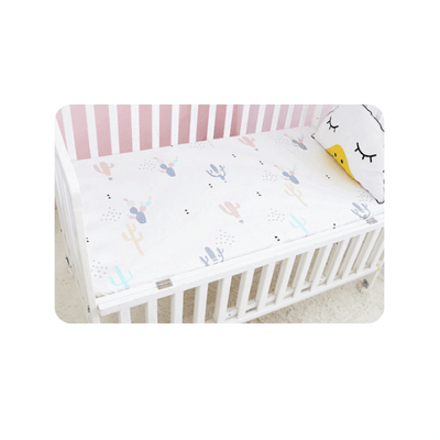 Baby Cot Fitted Bedsheet- Cactus Field - Kyndle
