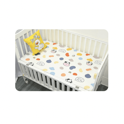 Baby Cot Fitted Bedsheet- Moo Moo Cow - Kyndle