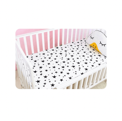 Baby Cot Fitted Bedsheet- Star Gazing - Kyndle