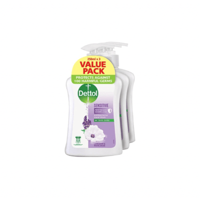 Dettol Liquid Hand Wash Sensitive 250G (Value Pack of 3) - Kyndle