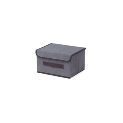 Foldable Stackable Fabric Storage Compartment Small Organizer Box - Pebble Grey - Kyndle