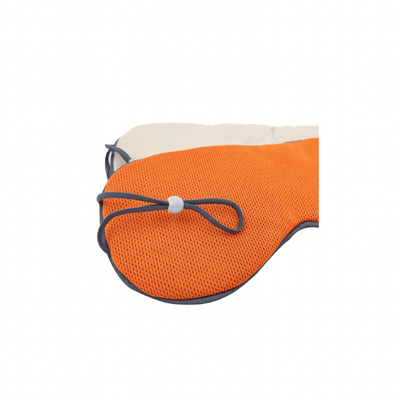 High Quality, Dual-Use, Breathable Warm / Cold Eye Mask- Ivory/Orange - Kyndle