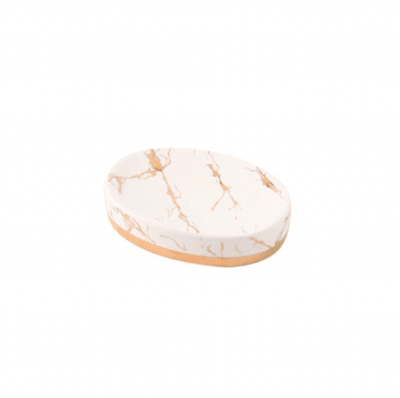 Marble Design Soap Bar Holder- White - Kyndle
