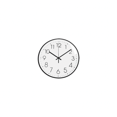 Numeric Nordic Quartz Wall Clock- White on Black - Kyndle