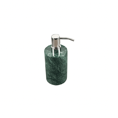 Premium Natural Marble Soap Dispenser- Cylinder Green - Kyndle