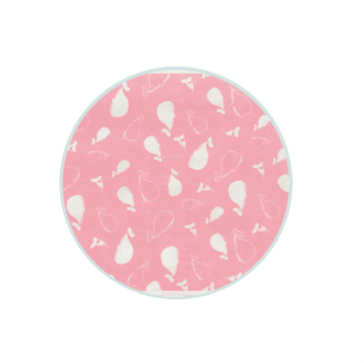 Baby Waterproof Diaper Changing Mat- Pink Whale - Kyndle