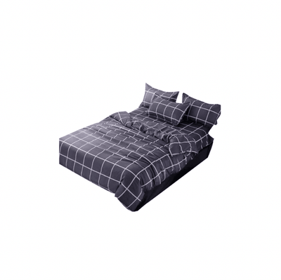 Single/Queen Sized Soft and Cooling Cotton Fitted Bedsheet- English Checkers - Kyndle