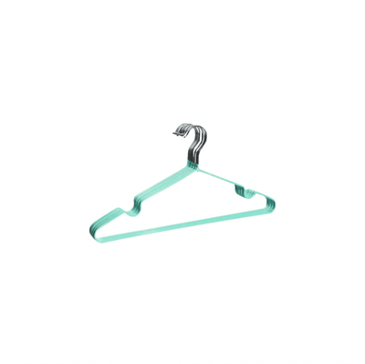 Stainless Steel Clothes Hanger (Set of 10)- Green - Kyndle