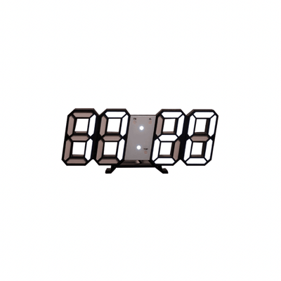 USB Battery LED 12/24H Digital Color Clock- Black/ White - Kyndle