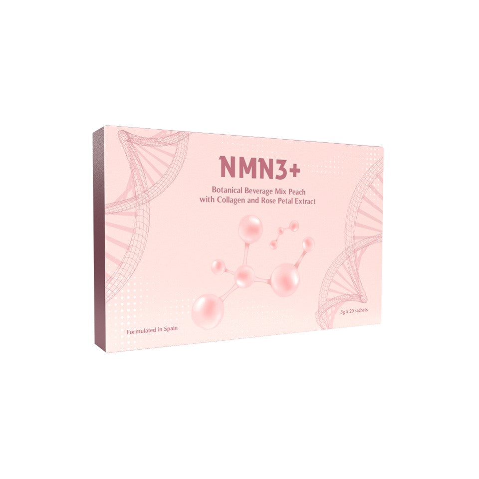 NMN3+ Botanical Beverage Mix Peach With Collagen & Rose Petal Extract