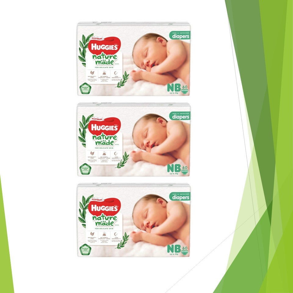 HUGGIES Naturemade Tape Diapers NB/S/M/L/XL