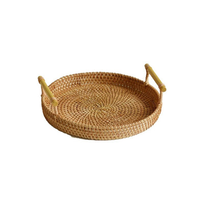 Homemade Round Rattan Serving Tray - Kyndle