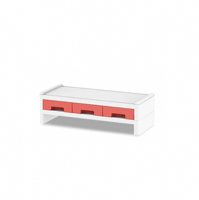 2-in-1 Monitor Stand with Organizer Drawers- Coral Orange - Kyndle