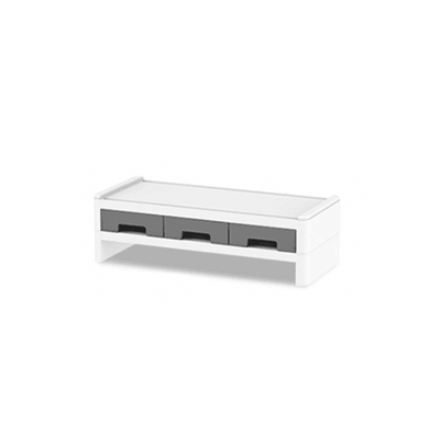 2-in-1 Monitor Stand with Organizer Drawers- Grey - Kyndle