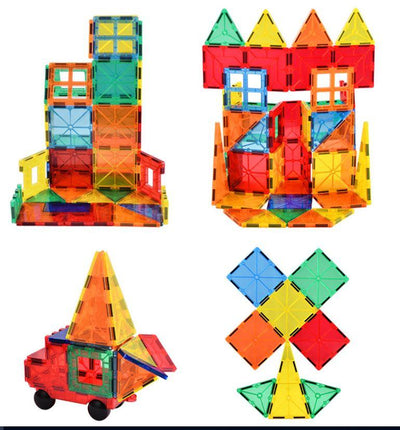Magnetic Tiles Building Block 3D Puzzle Tiles- 60 PCS - Kyndle