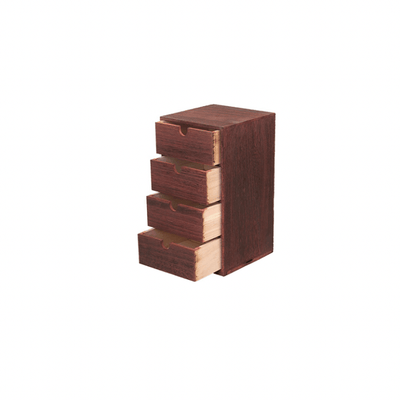 4 Tier Retro Wooden Drawer Storage Box - Kyndle