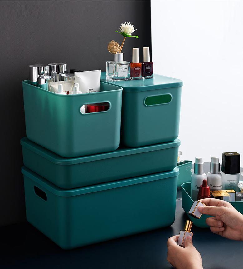 Stackable Container Box Green Stackable Storage Boxes 8L- Green