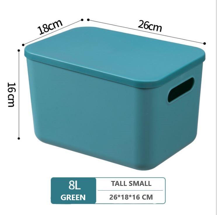 Stackable Container Box Green Stackable Storage Boxes 8L- Green