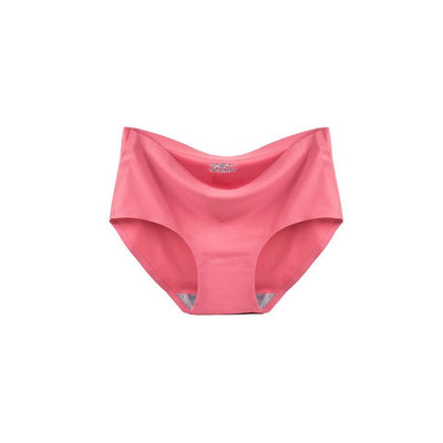 M-XXL 810 Ice Silk Seamless Women Ladies Panties- Rouge Pink - Kyndle