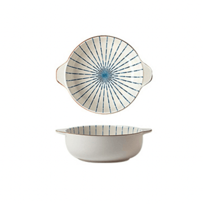 Anjō Ceramic Oriental Soup Bowl with Handle - 1850ml - Kyndle
