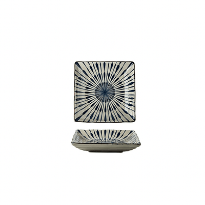 Anjō Ceramic Oriental Square Plate - 6.5 inch - Kyndle