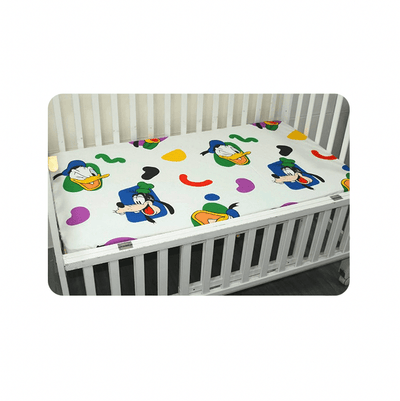 Baby Cot Fitted Bedsheet- Donald Mickey & Friends - Kyndle
