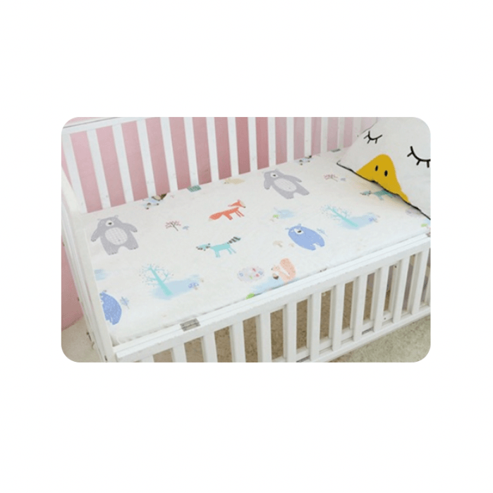 Baby Cot Fitted Bedsheet- Jungle Friends