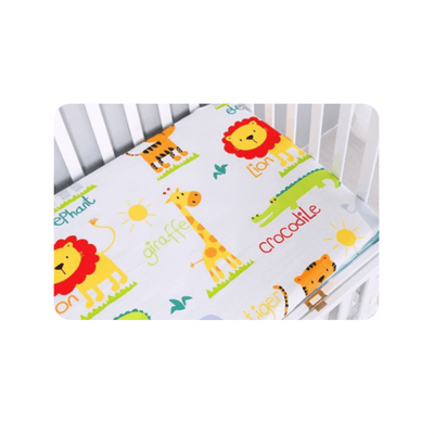 Baby Cot Fitted Bedsheet- Learning Jungle - Kyndle