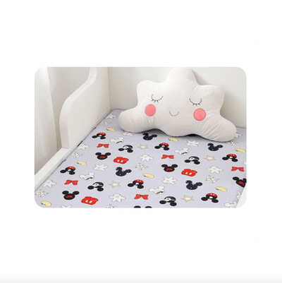Baby Cot Fitted Bedsheet- Mickey Mouse - Kyndle