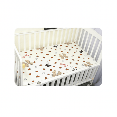 Baby Cot Fitted Bedsheet- Ribbons - Kyndle