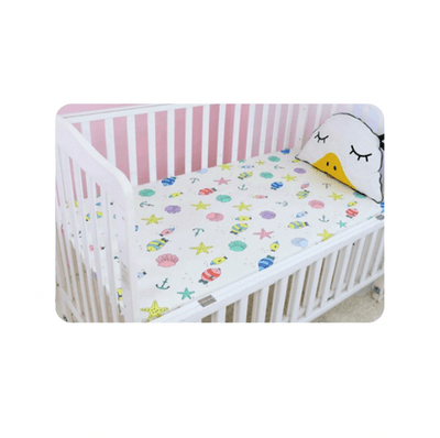 Baby Cot Fitted Bedsheet- Underwater World - Kyndle