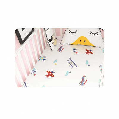 Baby Cot Fitted Bedsheet- World of Planes - Kyndle
