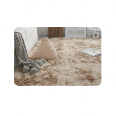 Bastien Faux Fur Rug Carpet- Sunset Khaki - Kyndle