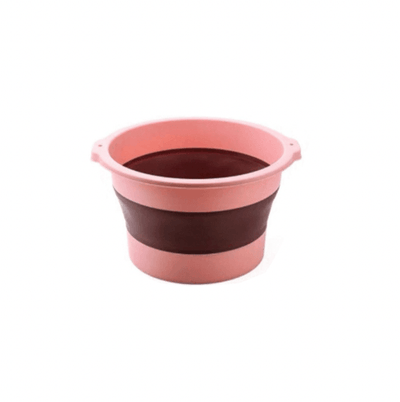 Collapsible Foldable Pail Bucket 16.8L - Pink/Maroon - Kyndle
