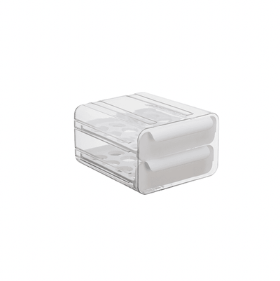 Dual Tier 32 Grid Egg Storage Box- White - Kyndle