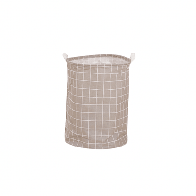 Foldable Laundry Bags- Grey/White Checks - Kyndle