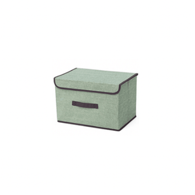 Foldable Stackable Fabric Storage Compartment Big Organizer Box- Kelly Green - Kyndle