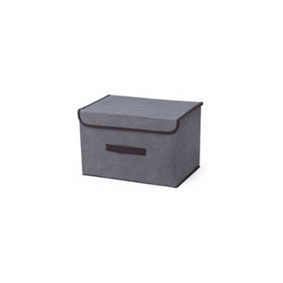 Foldable Stackable Fabric Storage Compartment Big Organizer Box- Pebble Grey - Kyndle