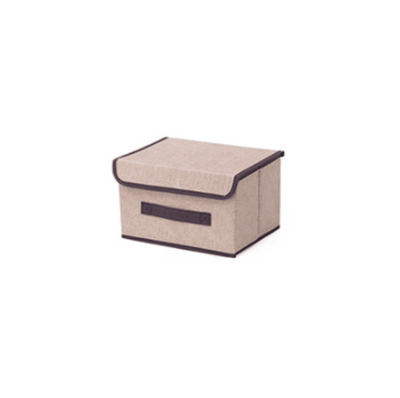 Foldable Stackable Fabric Storage Compartment Small Organizer Box - Khaki - Kyndle