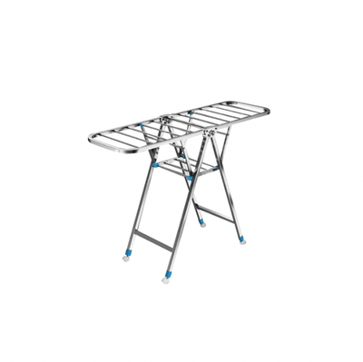 Heavy Duty Stainless Steel Foldable Clothes Drying Rack with wheels- 1.5M - Kyndle