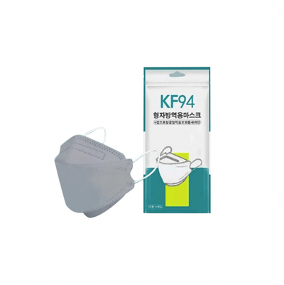 KF94 4 PLY Face Mask BFE>99.9% 10pcs- Grey - Kyndle