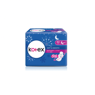 Kotex Soft & Smooth Overnight 32 cm Wing 12 Pads - Kyndle