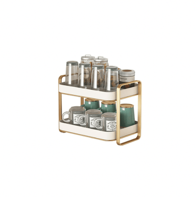 Luxury Cup Holder Household Rack- White Gold - Kyndle