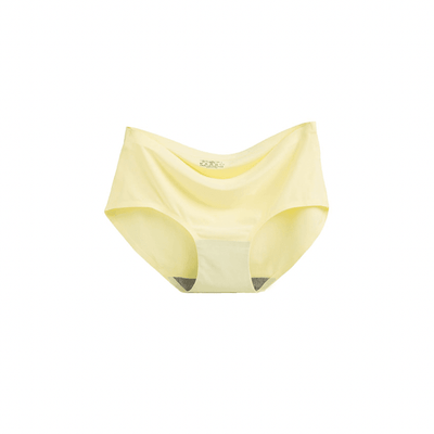 M-XXL 810 Ice Silk Seamless Women Ladies Panties- Yellow - Kyndle
