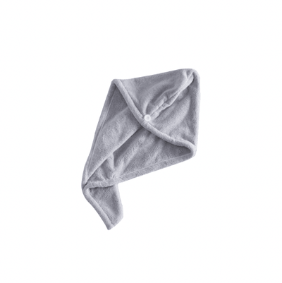 Microfiber Turban Hair Towel Wrap- Light Gray - Kyndle