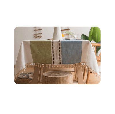 Nordic Acrylic Table Cloth- White Green - Kyndle