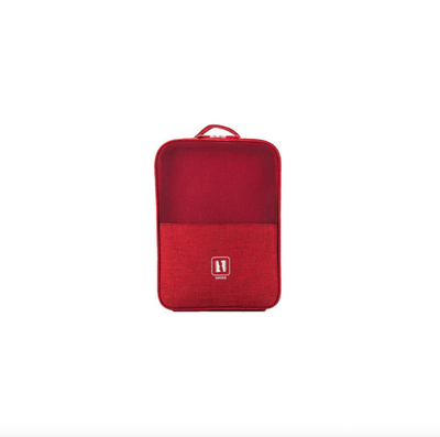 Portable Travel Shoe Bag Organizer- Red - Kyndle