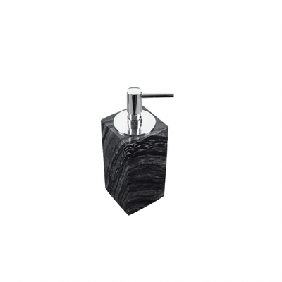 Premium Natural Marble Soap Dispenser- Tall Black - Kyndle