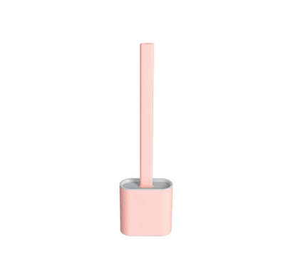 Modern Smart-Draining Silicone Bristle Toilet Brush- Bubblegum Pink - Kyndle